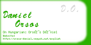 daniel orsos business card